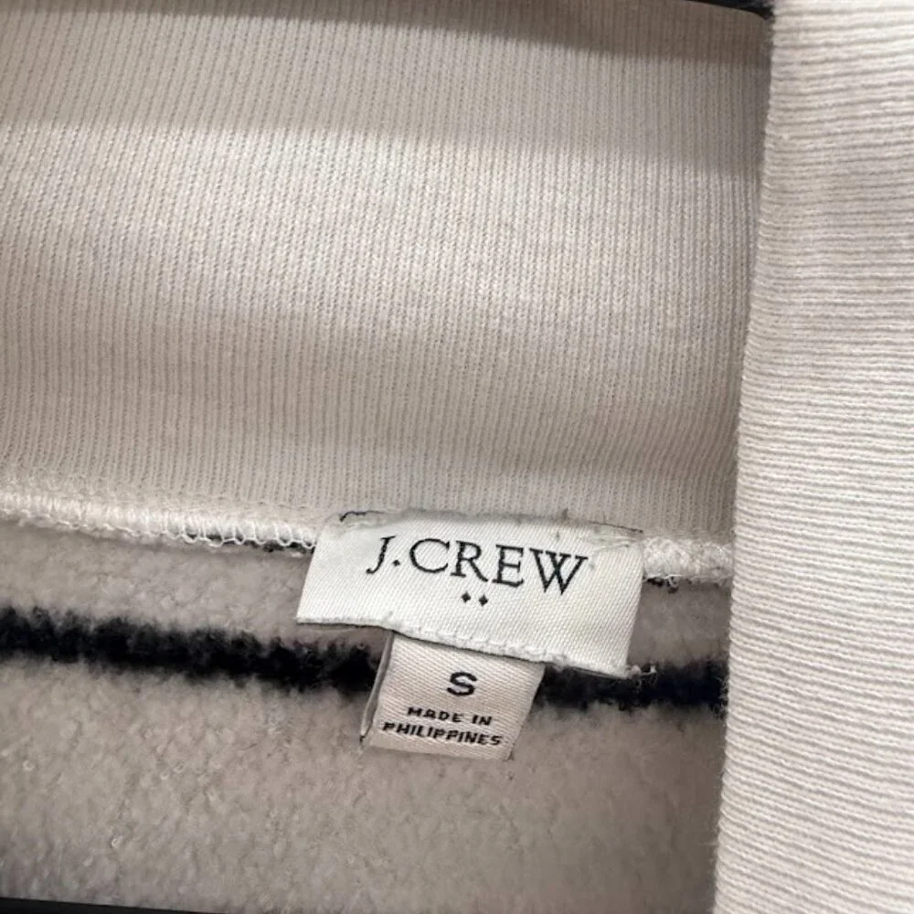 J. Crew Striped Wide Button-Collar Tunic in Cloudspun Fleece